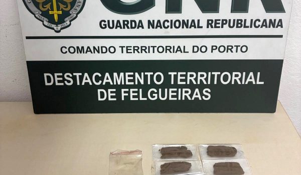 GNR apanha jovem de 24 anos com 30 doses de haxixe em Paços de Ferreira