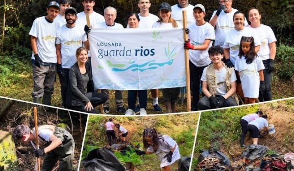 Projeto Lousada guarda rios retira três mil litros de resíduos do rio de Porto em Lustosa